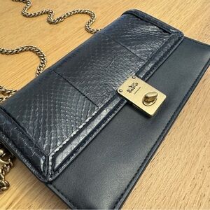 Coach “Hutton” Snakeskin Crossbody Clutch